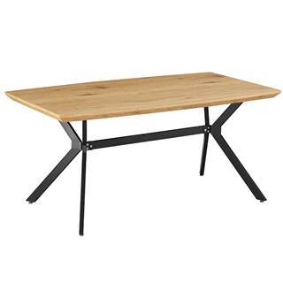 Jedálenský stôl dub/čierna 160x90 cm MEDITER