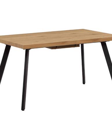 Jedálenský stôl rozkladací dub/kov 140-180x80 cm AKAIKO