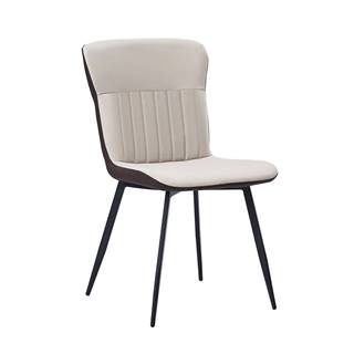 Jedálenská stolička ekokoža béžová/hnedá KLARISA