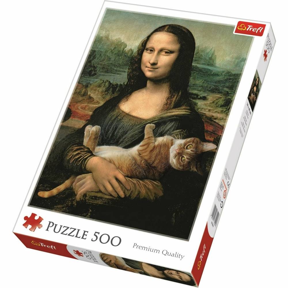Trefl  Mona Lisa and Purring Kitty 500 dielov puzzle, značky Trefl