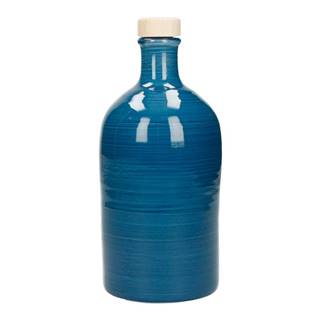 Modrá keramická fľaša na olej Brandani Maiolica, 500 ml