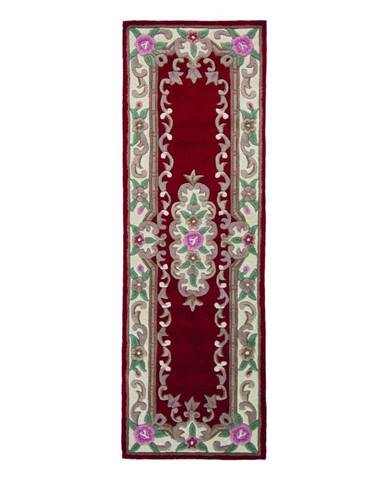 Červený vlnený koberec Flair Rugs Aubusson, 67 x 210 cm