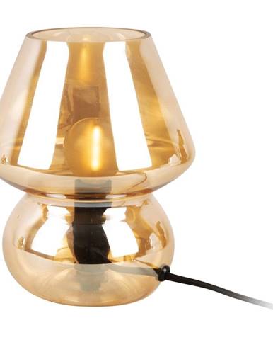 Svetlohnedá sklenená stolová lampa Leitmotiv Glass, výška 18 cm