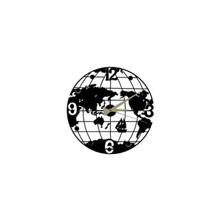Ocean Čierne nástenné hodiny Globe Clock, ⌀ 50 cm, značky Ocean