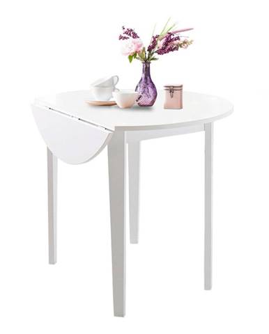 Biely skladací jedálenský stôl Støraa Trento Quer, ⌀ 92 cm