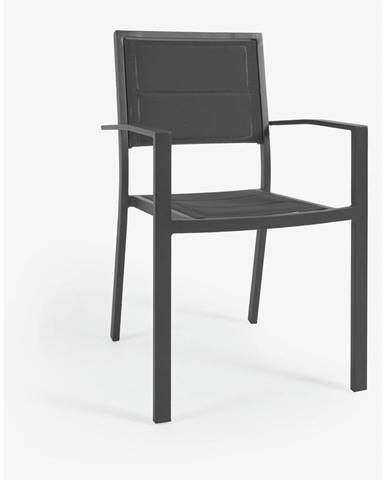 Sivá hliníková vonkajšia stolička Kave Home Sirley