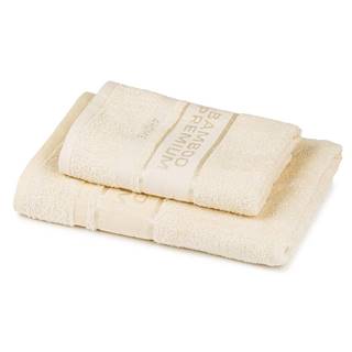 4Home Sada Bamboo Premium osuška a uterák krémová, 70 x 140 cm, 50 x 100 cm