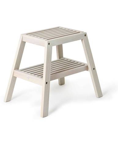 Sivá stolička z dubového dreva Wireworks Slatted Stool