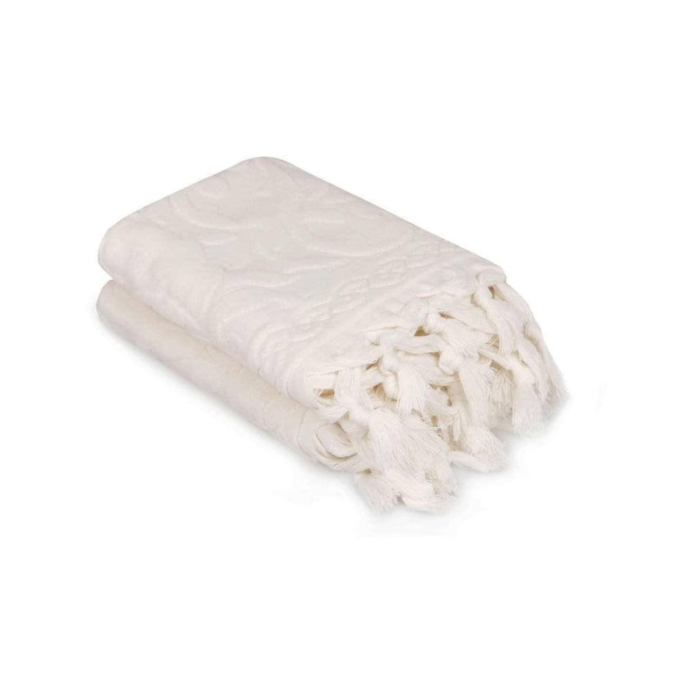 Şaheser Sada dvoch bielych uterákov Bohème, 90 × 50 cm, značky Şaheser