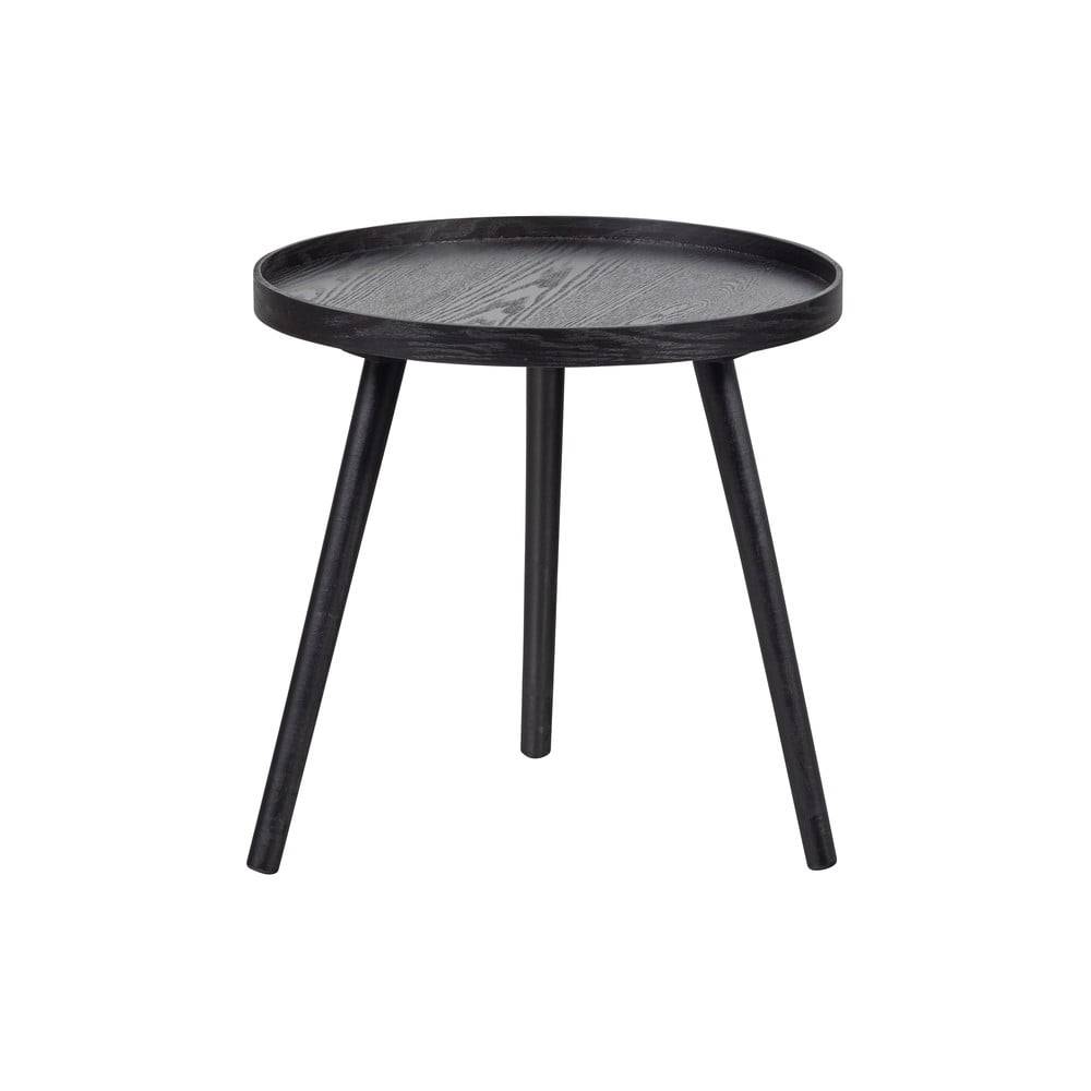 WOOOD Čierny odkladací stolík  Mesa, ø 45 cm, značky WOOOD