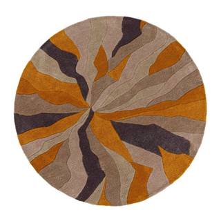 Žltý koberec Flair Rugs Splinter, ⌀ 135 cm