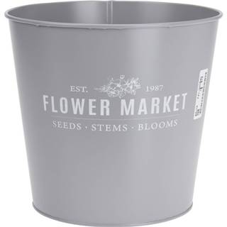 Tescoma Kovový obal na kvetináč Flower market sivá, 18 x 16 cm, značky Tescoma