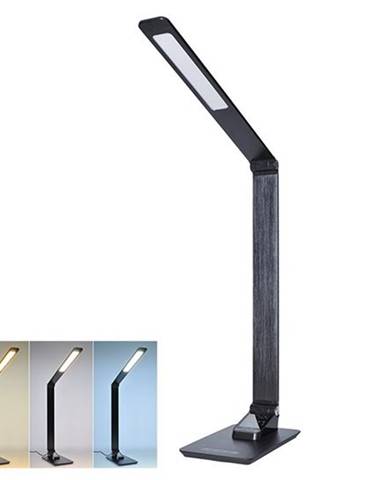 SOLIGHT WO59-B LED STOLNA LAMPICKA STMIEVATELNA, 8W, DISPLAY, ZMENA CHROMATICKOSTI, HLINIK, CIERNA