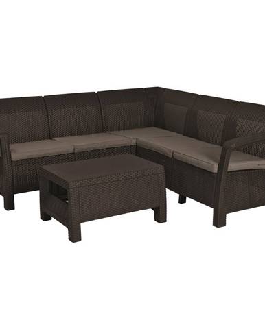 ALLIBERT /227815/ ZAHRADNY SET CORFU II RELAX BROWN + BEIGE