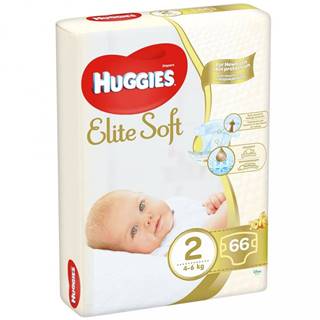 HUGGIES  Elite Soft Plienky jednorazové 2 (4-6 kg) 66 ks, značky HUGGIES