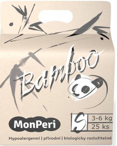 MONPERI Bamboo Plienky jednorazové eko S (3-6 kg) 25 ks