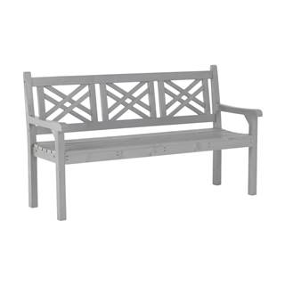 Kondela KONDELA Drevená záhradná lavička, sivá, 150 cm, FABLA, značky Kondela