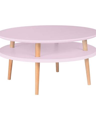 Ružový konferenčný stolík Ragaba UFO, ⌀ 70 cm