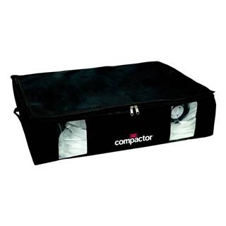Čierny úložný box s vákuovým obalom Compactor Black Edition, objem 145 l