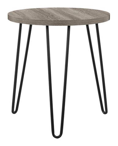 Hnedosivý odkladací stolík Støraa Owen, ø 50 cm