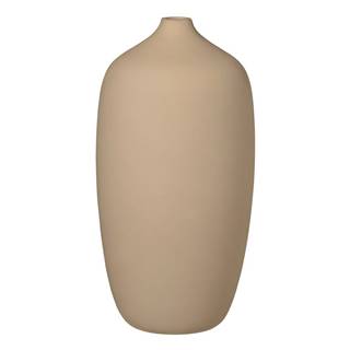 Blomus Béžová keramická váza  Nomad, výška 25 cm, značky Blomus