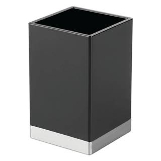 Čierny úložný box iDesign Clarity, 6 x 6 cm