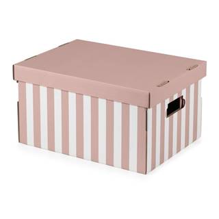 Ružový úložný box Compactor, 40 x 21 cm