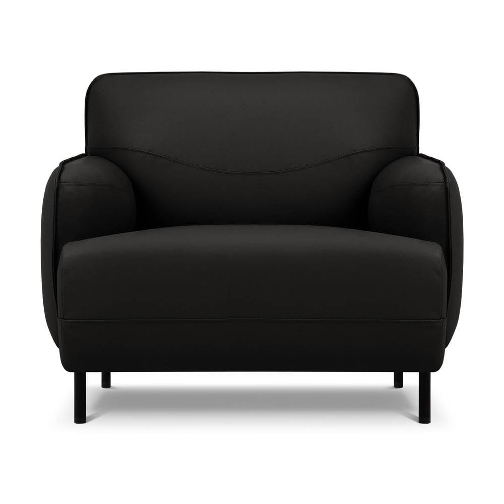 Windsor & Co Sofas Čierne kožené kreslo  Neso, značky Windsor & Co Sofas