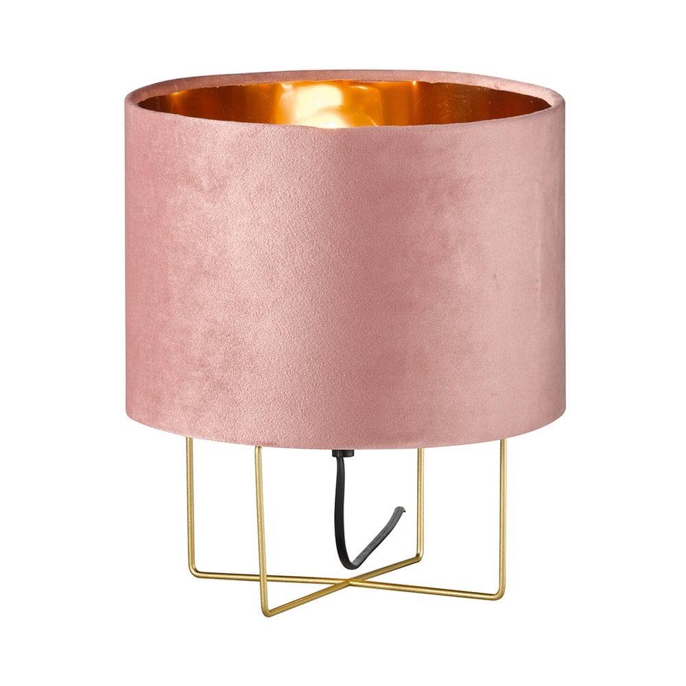 Fischer & Honsel Ružová stolová lampa  Aura, výška 32 cm, značky Fischer & Honsel