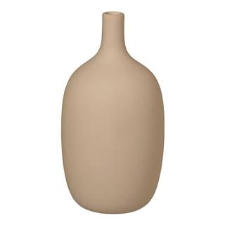 Blomus Béžová keramická váza  Nomad, výška 21 cm, značky Blomus