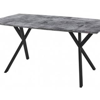 ASKO - NÁBYTOK Jedálenský stôl Robert 160x90 cm, sivý betón, značky ASKO - NÁBYTOK