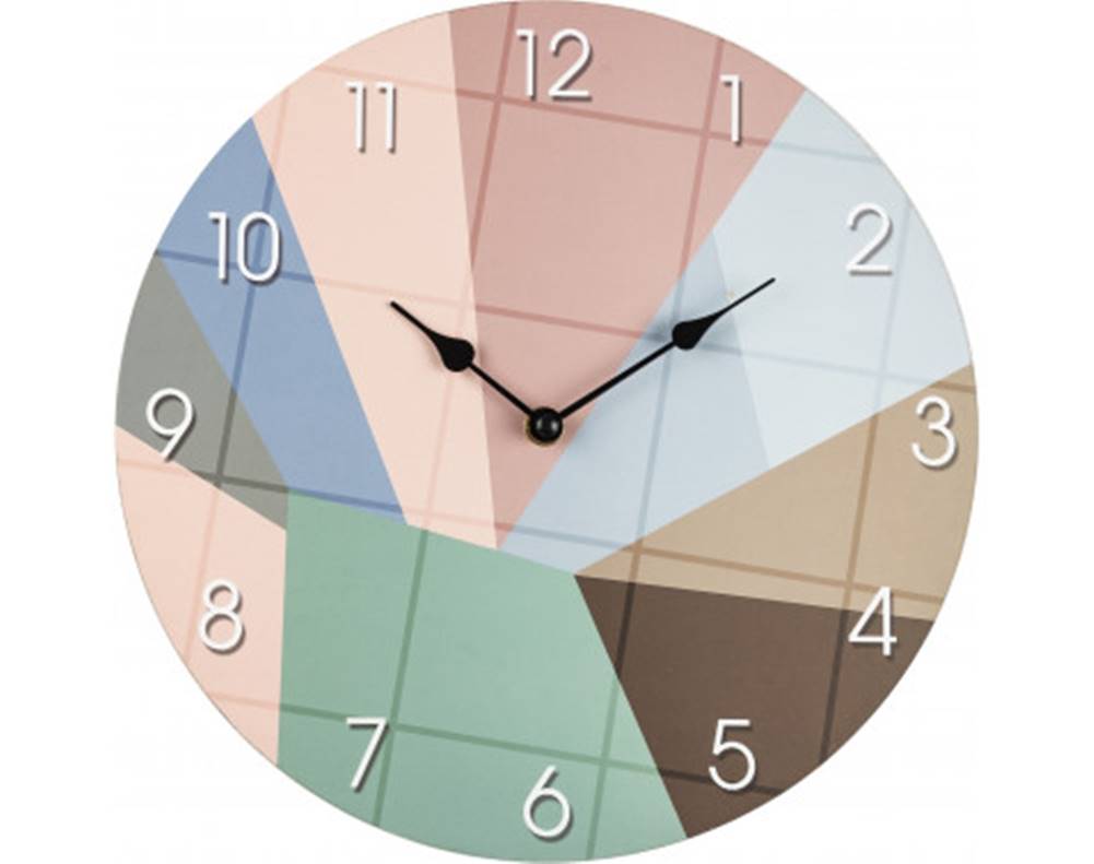 ASKO - NÁBYTOK Nástenné hodiny Pastelovo farebné, 30 cm, značky ASKO - NÁBYTOK