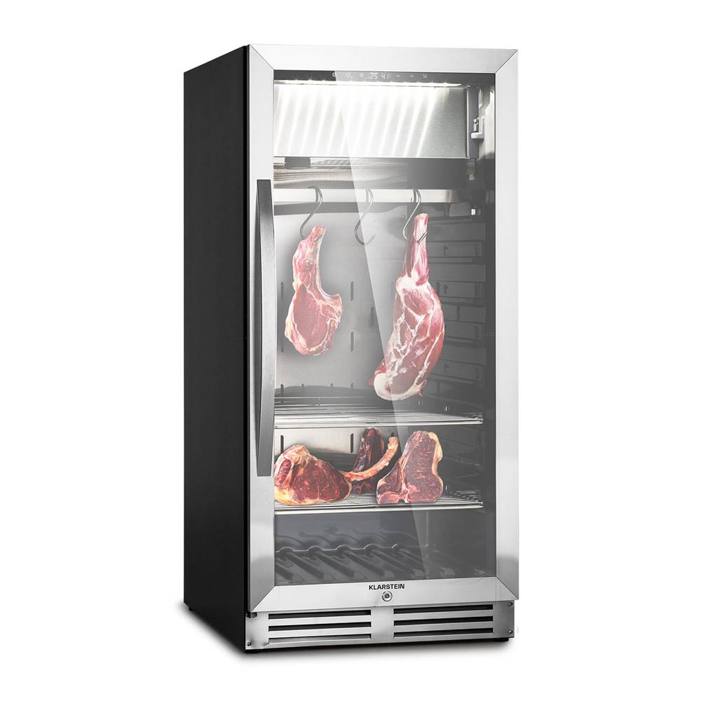 Klarstein  SteakhoPro 233, chladnička na zrenie mäsa, 1 zóna, 233 litrov, 1-25°C, dotykový displej, panoramatické okno, značky Klarstein