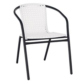 Kondela Záhradná stolička biela/čierna BERGOLA, značky Kondela