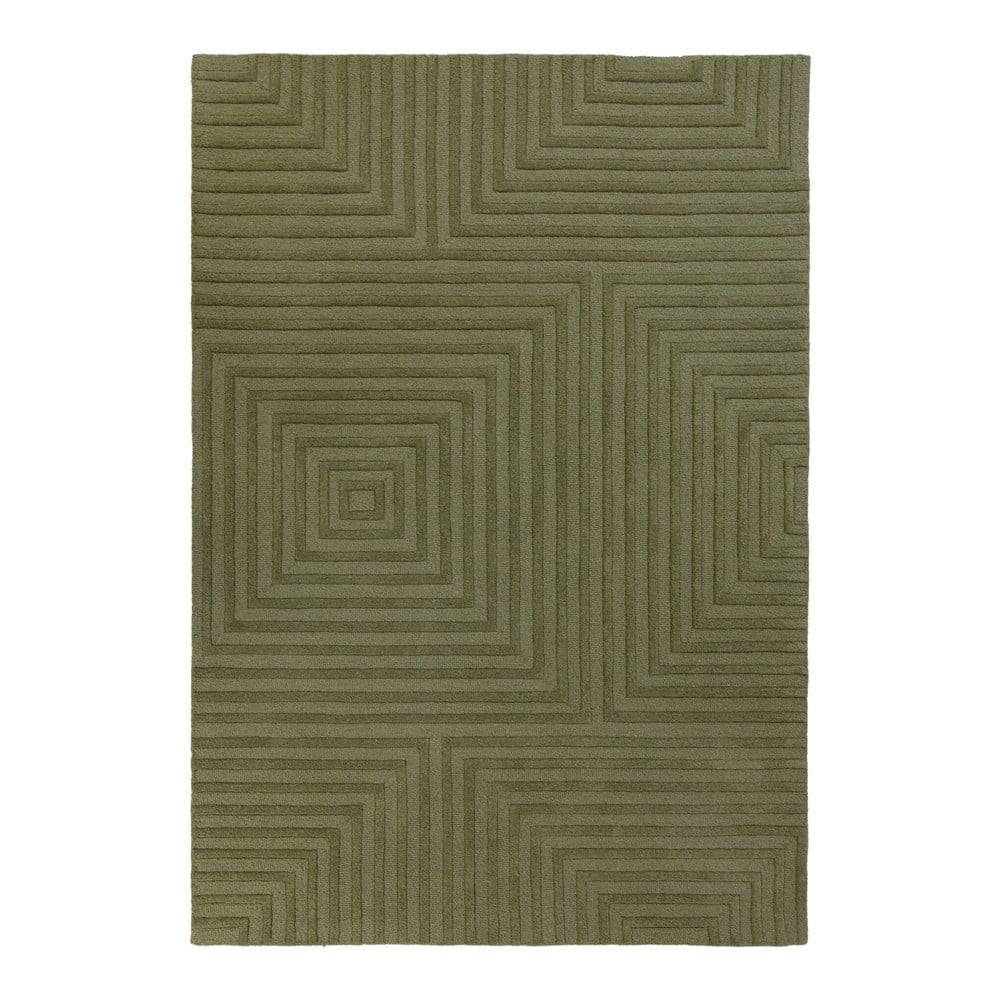 Flair Rugs Zelený vlnený koberec  Estela, 120 x 170 cm, značky Flair Rugs