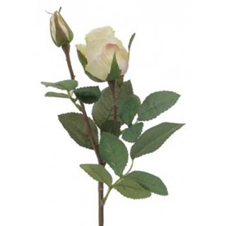 ASKO - NÁBYTOK Umelá kvetina Ruža 46 cm, smotanová, značky ASKO - NÁBYTOK