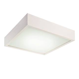 Biele štvorcové stropné svietidlo Lamkur Plafond, 37,5 x 37,5 cm