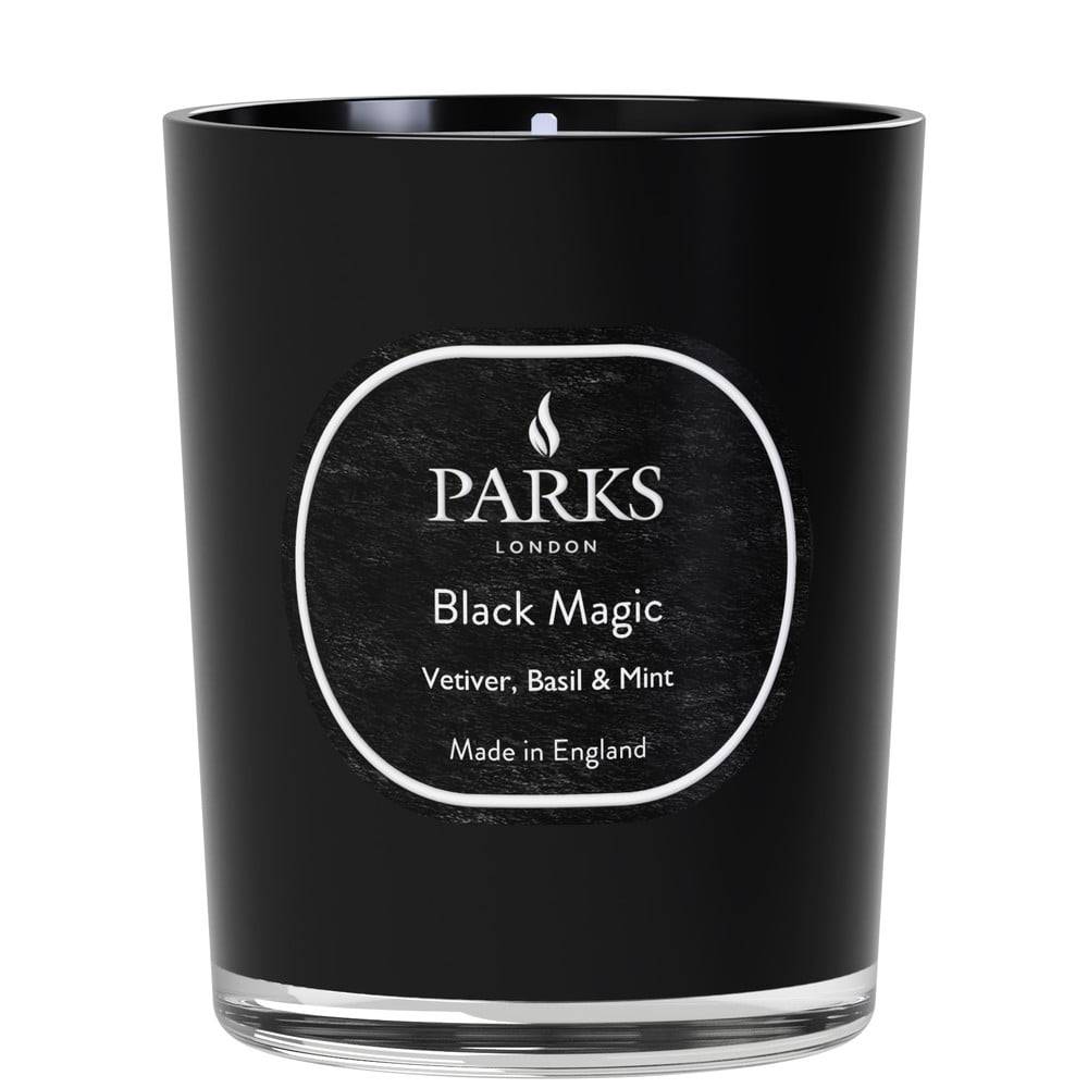 Parks Candles London Sviečka s vôňou vetiver, bazalky a mäty  Black Magic, doba horenia 45 h, značky Parks Candles London