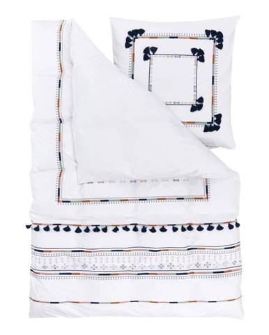 Obliečky na jednolôžko z bavlneného perkálu Westwing Collection Inda, 155 x 220 cm