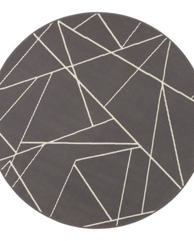 Sivý koberec Ragami Velvet, ø 140 cm