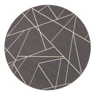 Sivý koberec Ragami Velvet, ø 140 cm