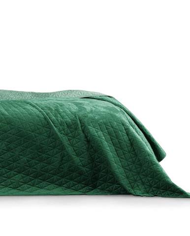 Zelený pléd cez posteľ AmeliaHome Laila Jade, 220 x 240 cm