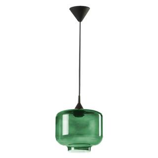 Surdic Čierne závesné svietidlo so zeleným skleneným tienidlom Tierra Bella Ambar, ø 25 cm, značky Surdic