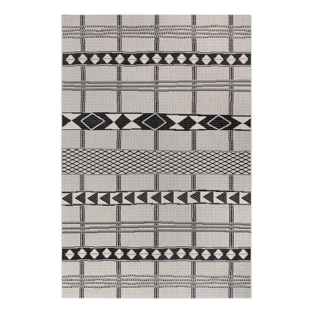 Ragami Čierno-sivý vonkajší koberec  Madrid, 80 x 150 cm, značky Ragami