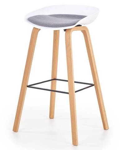 Barová stolička UMA biela/sivá