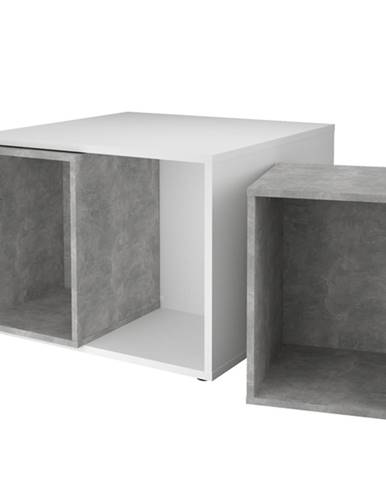 Konferenčný stolík JOKER 1 betón/biela