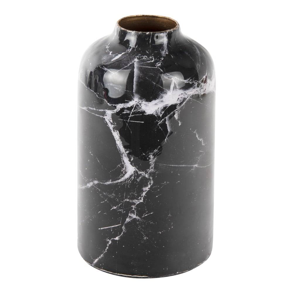 PT LIVING Čierno-biela železná váza  Marble, výška 15 cm, značky PT LIVING