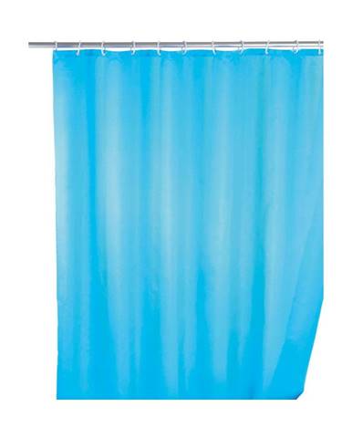 Svetlomodrý sprchový záves s protiplesňovou povrchovou úpravou Wenko, 180 × 200 cm