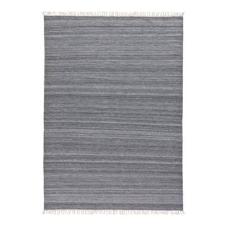 Tmavosivý vonkajší koberec z recyklovaného plastu Universal Liso, 60 x 120 cm