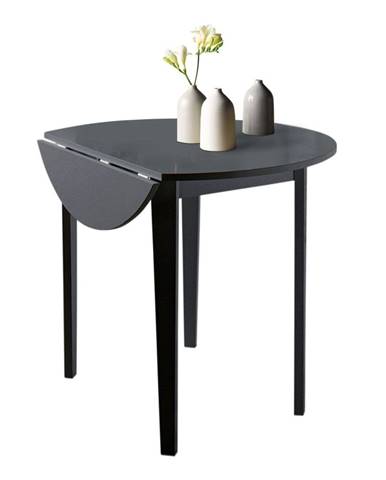 Čierny skladací jedálenský stôl Støraa Trento Quer, ⌀ 92 cm